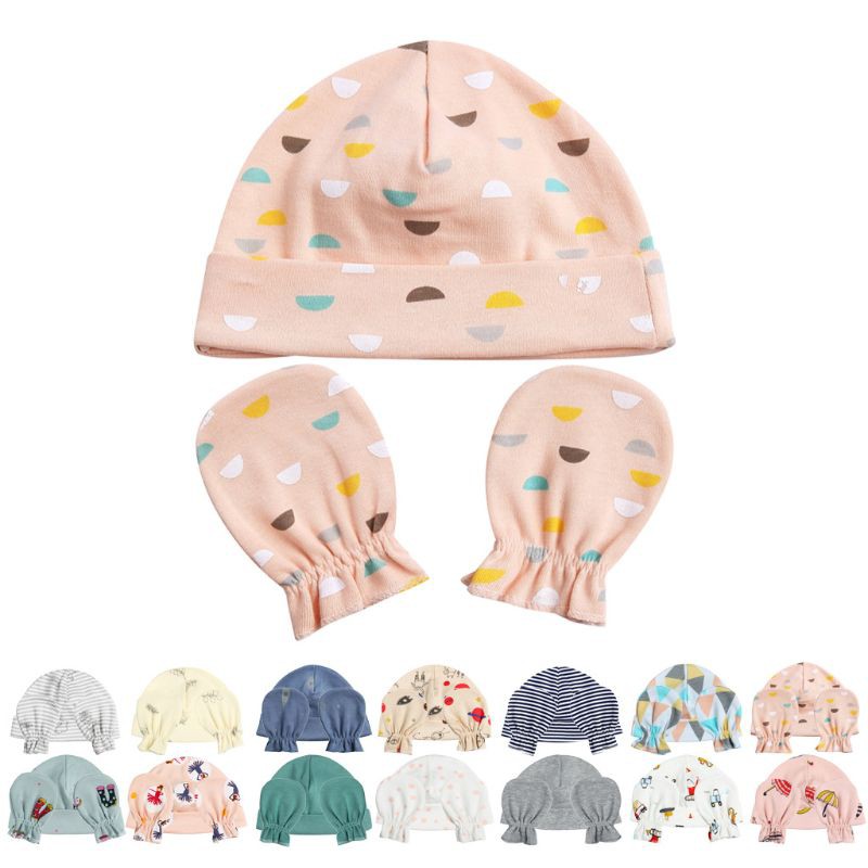 baby hat and scratch mitts