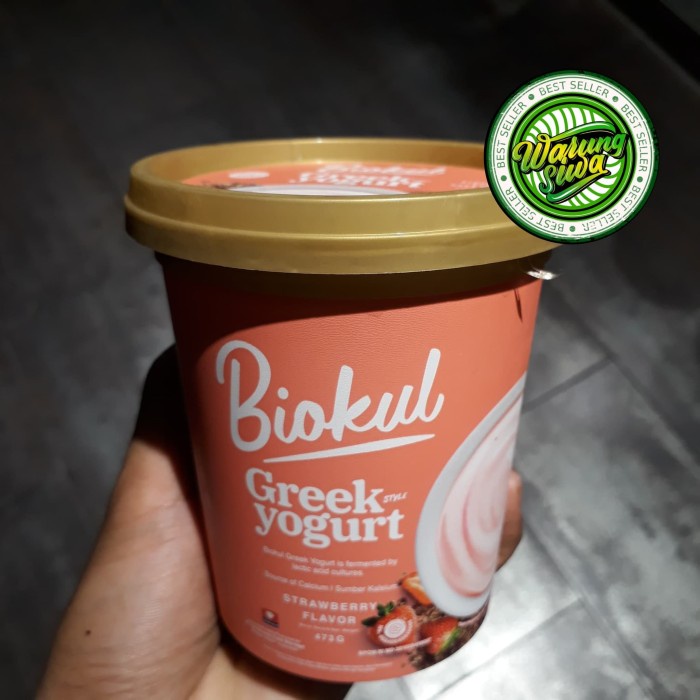 

biokul yogurt greek strowberry flavour 473 gram