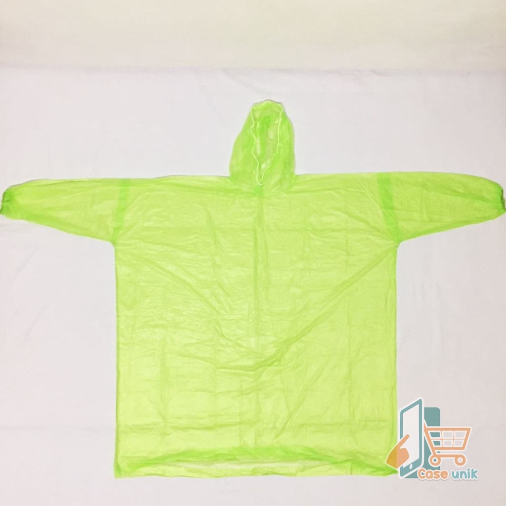 RT60 RAIN COAT MANTEL JAS HUJAN DARURAT PLASTIK LENGAN PANJANG SEKALI PAKAI CS3766