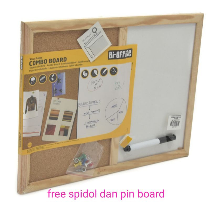 

Bi Silque Papan tulis - papan buletin - cork board 40x30 Cm