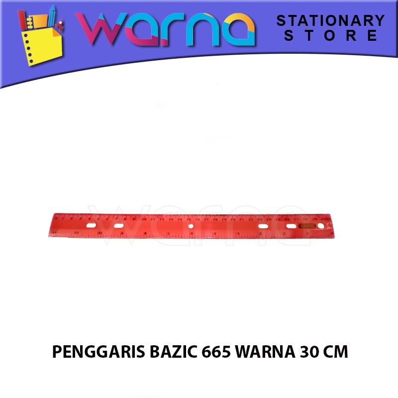 

PENGGARIS BAZIC 665 WARNA 30 CM