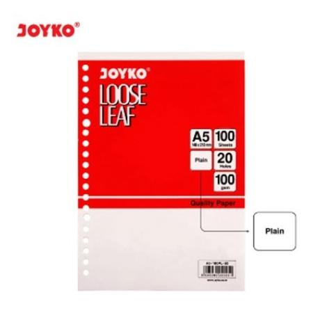

LOOSE LEAF / KERTAS BINDER FILE JOYKO A5 & B5 / ISI 100