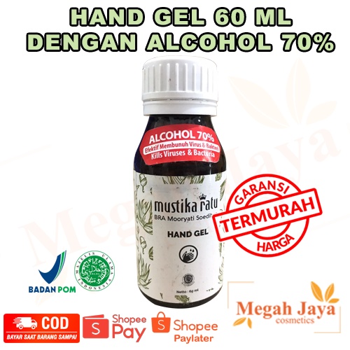 MUSTIKA RATU HAND GEL 60 ML @MJ