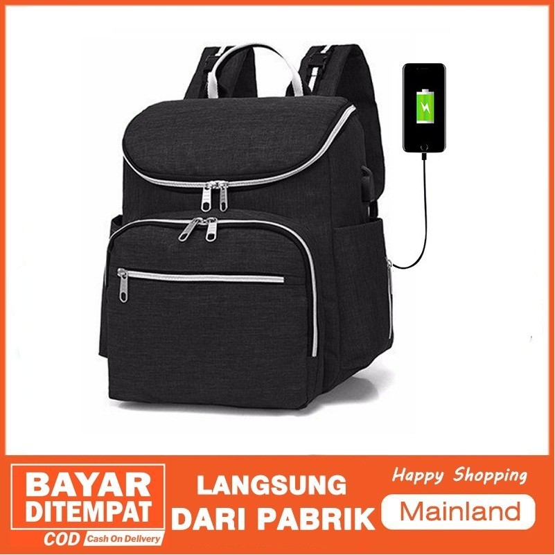 Mainland Tas Ransel Popok Tas Diaper Ibu Dan Anak Bayi Insulasi Botol Backpack TCR10