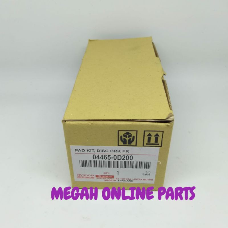 Kampas Rem Depan Toyota Sienta Brake Pad Sienta