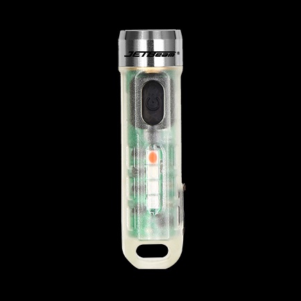JETBeam Mini One SC Senter LED Mini EDC USB Rechargeable 5 Color 400 Lumens - Silver
