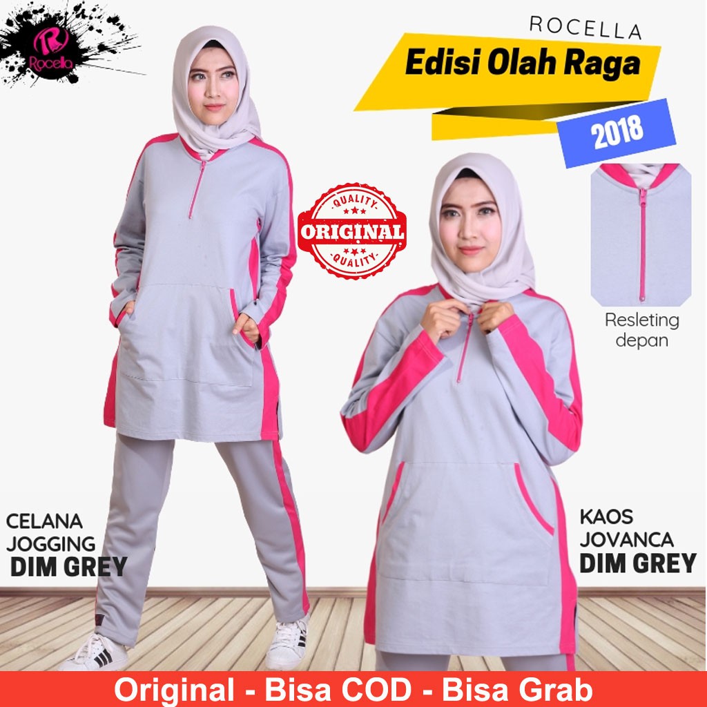 Baju Olahraga Muslimah Setelan  Celana Baju Training  