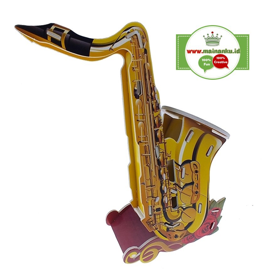 Puzzle 3 Dimensi | ALAT MUSIK | 3d Puzzle Piano Saxophone Violin Drum - Mainan Anak DIY