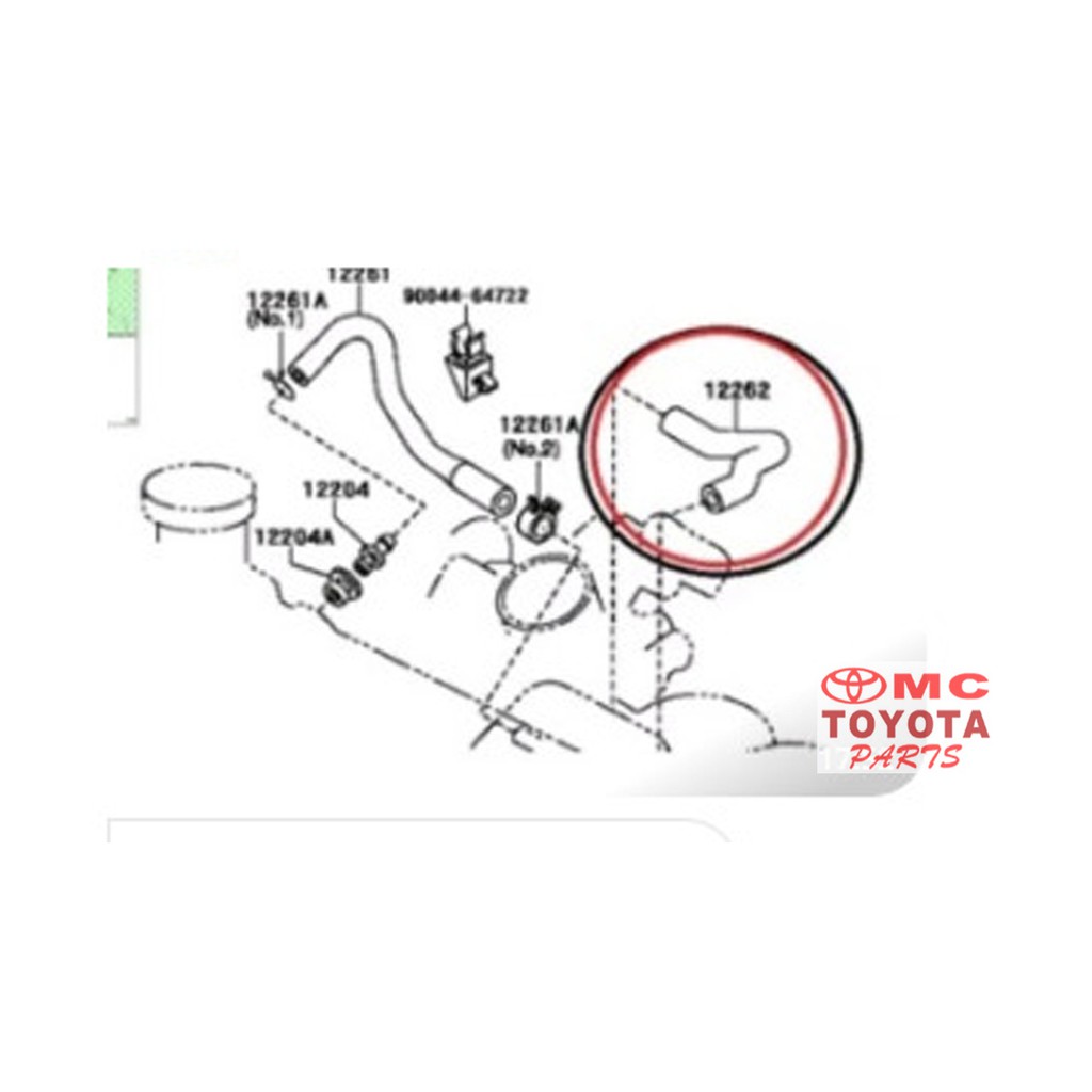 Selang Ventilasi / Hose Ventilation Avanza Xenia Rush 12262-BZ010