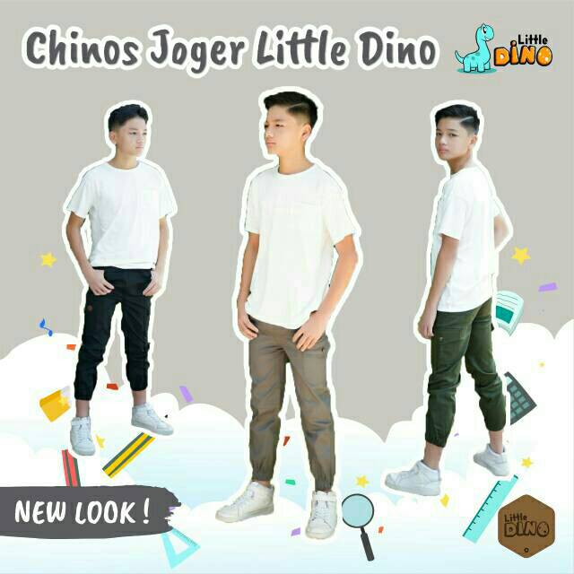 Chino joger junior 14-24 ori by little dino