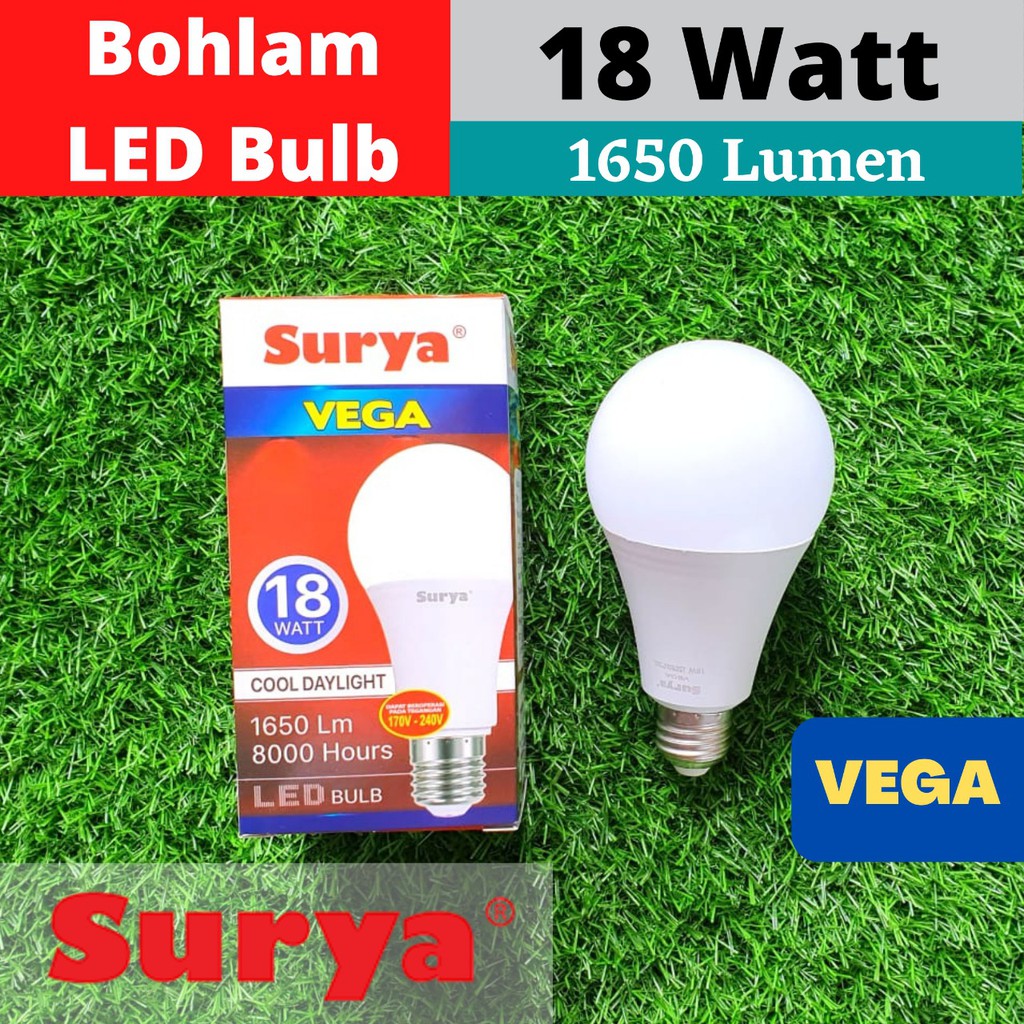 Lampu LED Bulb Surya Vega 18 Watt Putih Murah Terang Begaransi