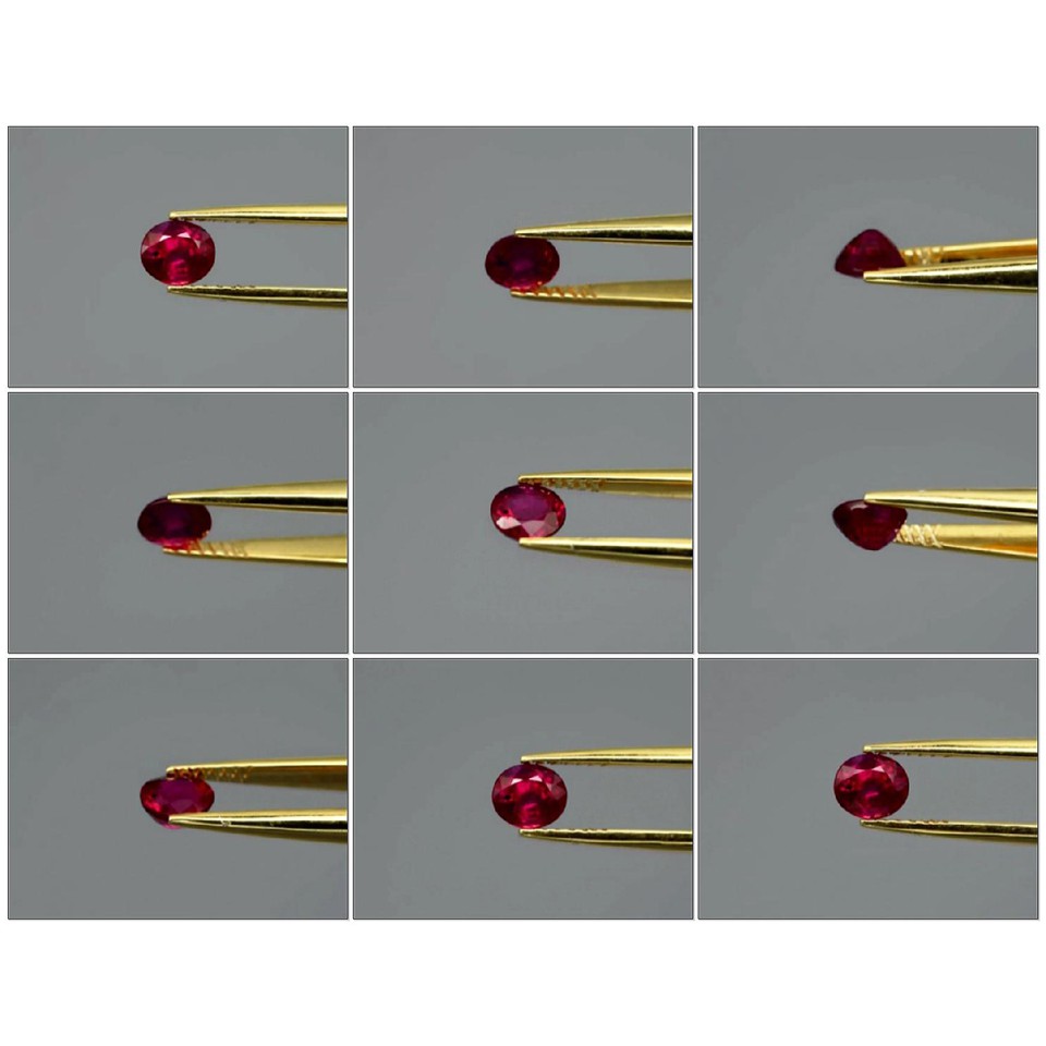 Certified 0.51 Carats  4.5x4mm Oval Natural Unheated Untreated Rich Red RUBY RB053