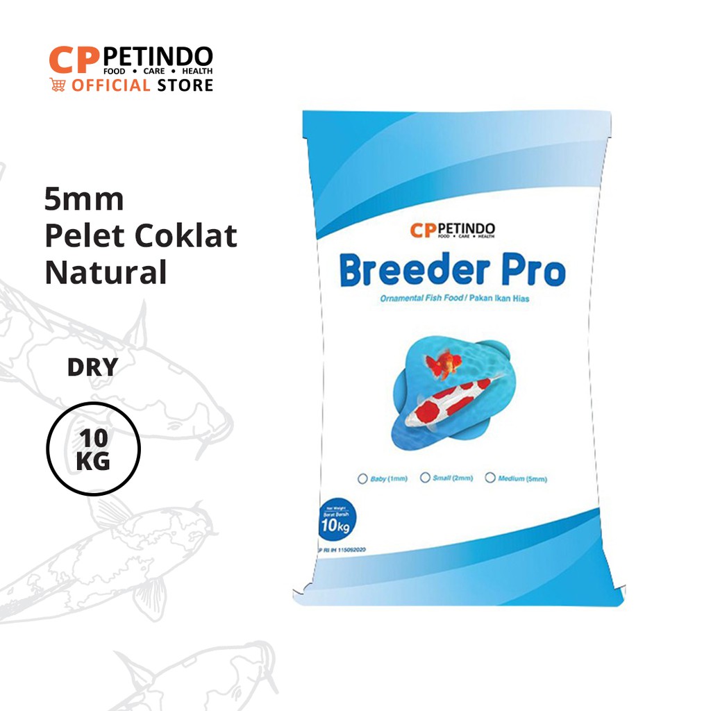 

23bagusmenshop - CPPETINDO Breeder Pro Fish Food 10kg Pellet Pakan Ikan 5mm