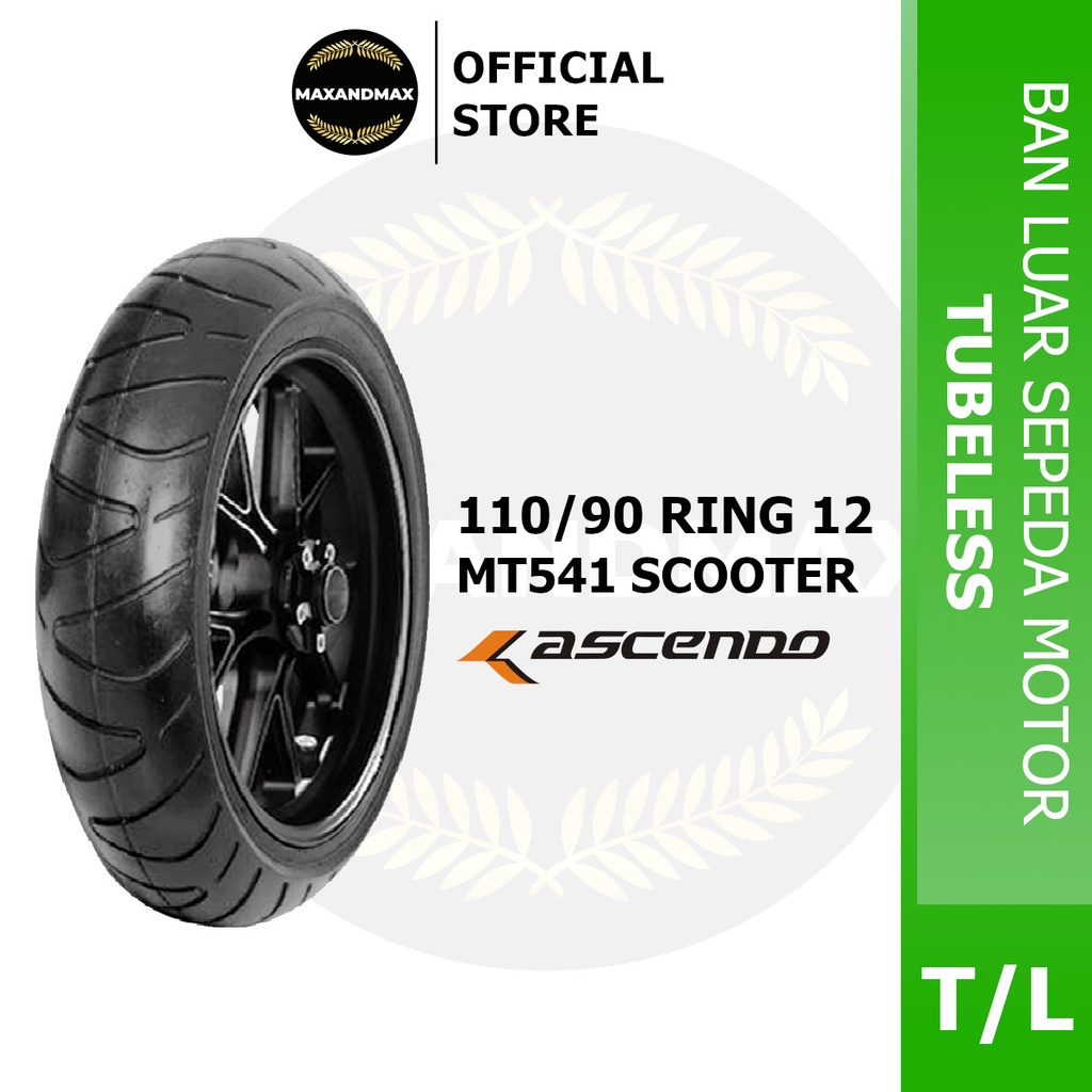 Ban Motor ASCENDO 110/90-12 MT541 SCOOTER SCOOPY Tubeless Ring 12