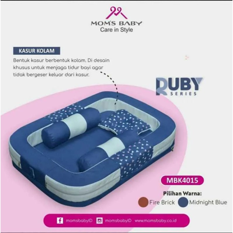 Mom's Baby Kasur Bayi Sofa + Kelambu Ruby Series MBK4015