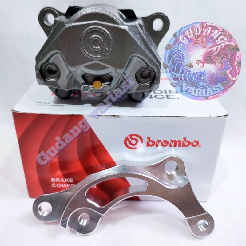 Kaliper brcmbo Big logo 2 piston YAMAHA plus breket disk Cakram 220mm MIO