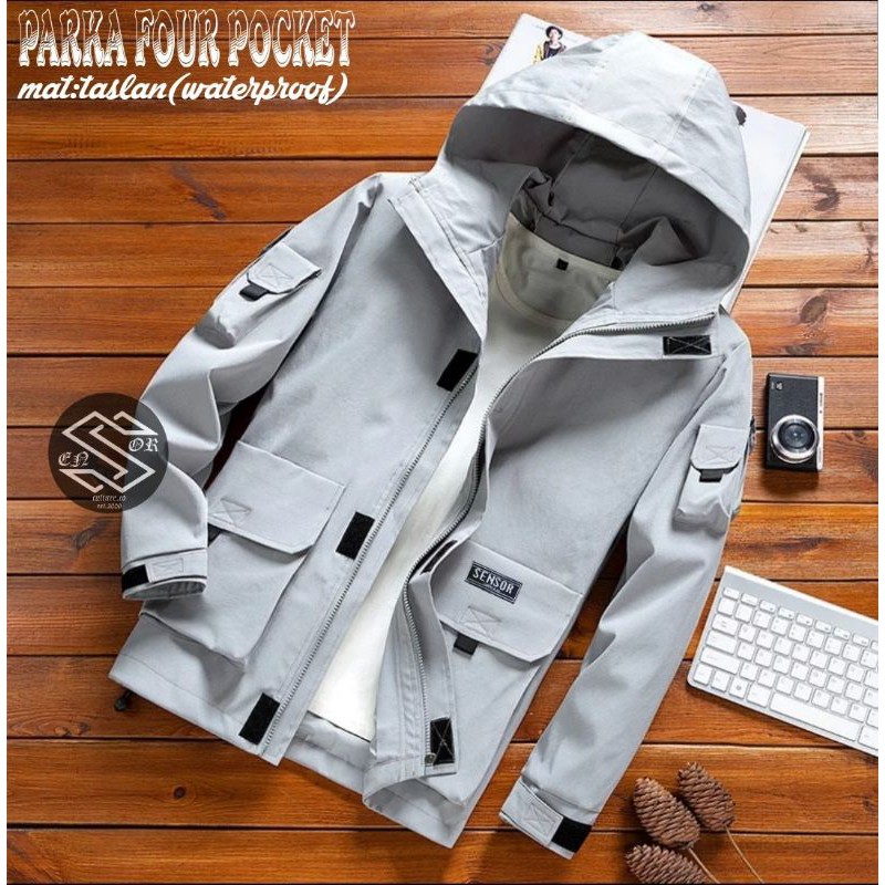 Jaket parka pria four pocket sensor terbaru original / jaket parka pria sensor terbaru