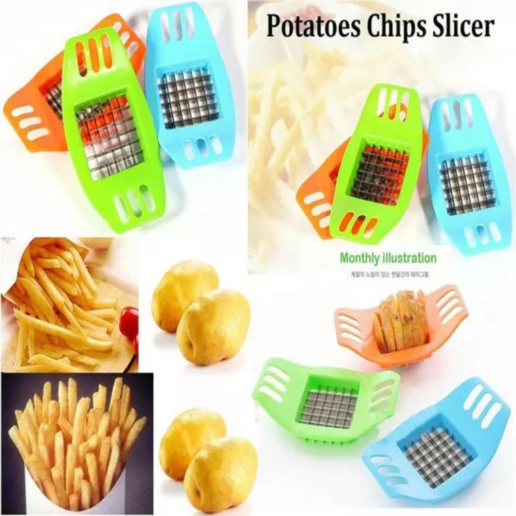 Alat Pemotong Kentang Potato Slicer Choper Perajang Kentang Potato Cutter Pisau Kentang - 1 PCS