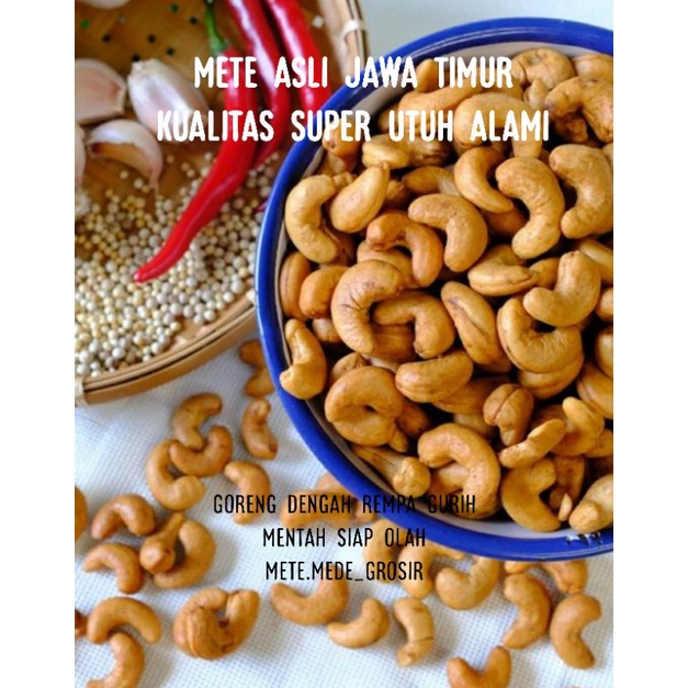 

Kacang mete mente,mede goreng,mentah super jumbo utuh 1kg termurah