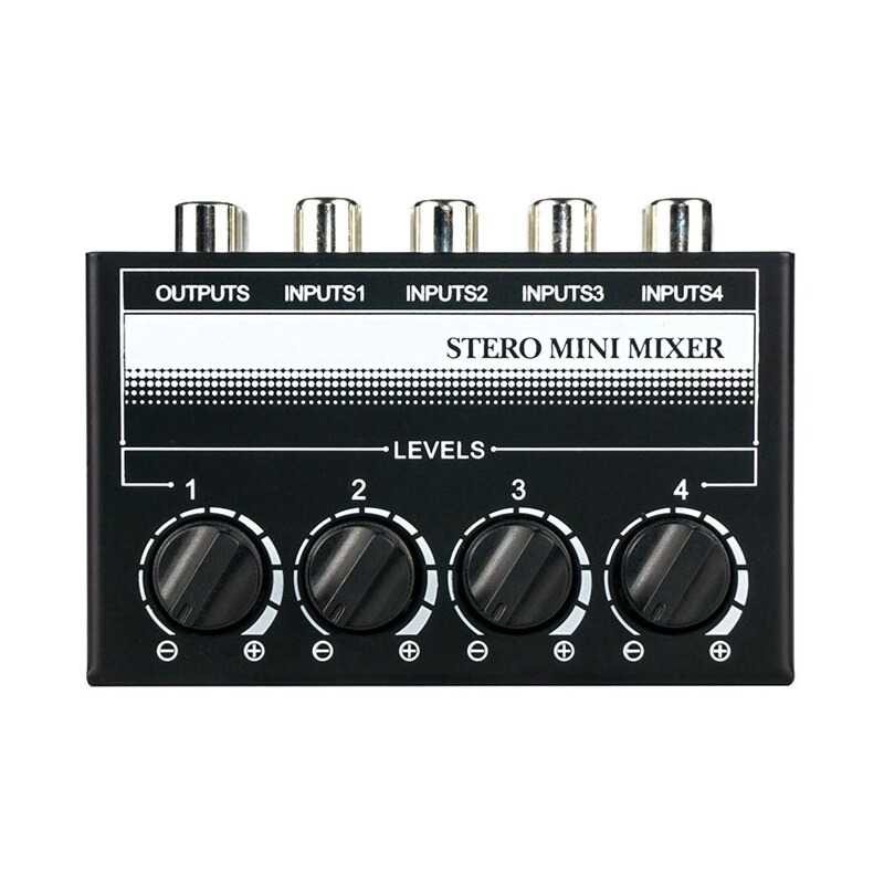 Mixer Audio Mini Amplifier 4 Channel Portable Volume Independen Karaoke