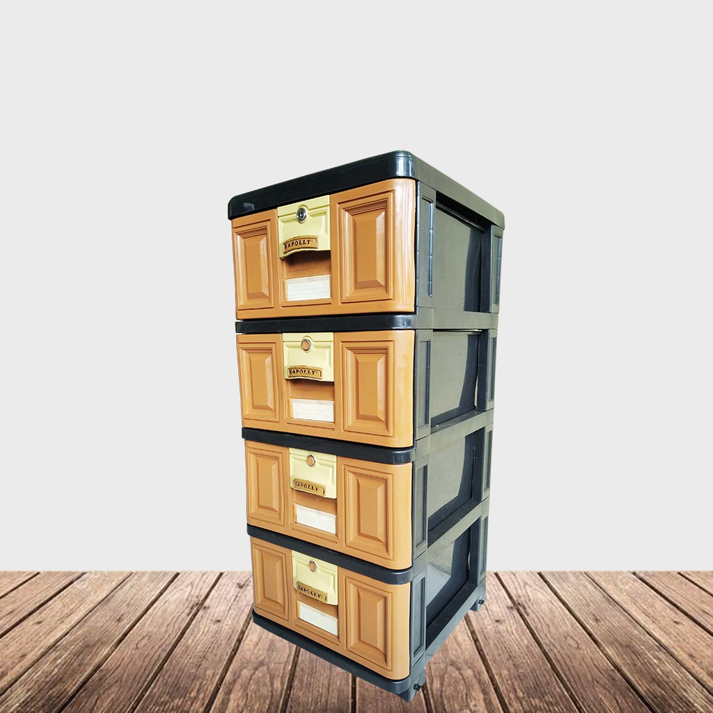 Lemari Plastik Napolly Empat Susun Bergaransi lemari pakaian plastik napolly