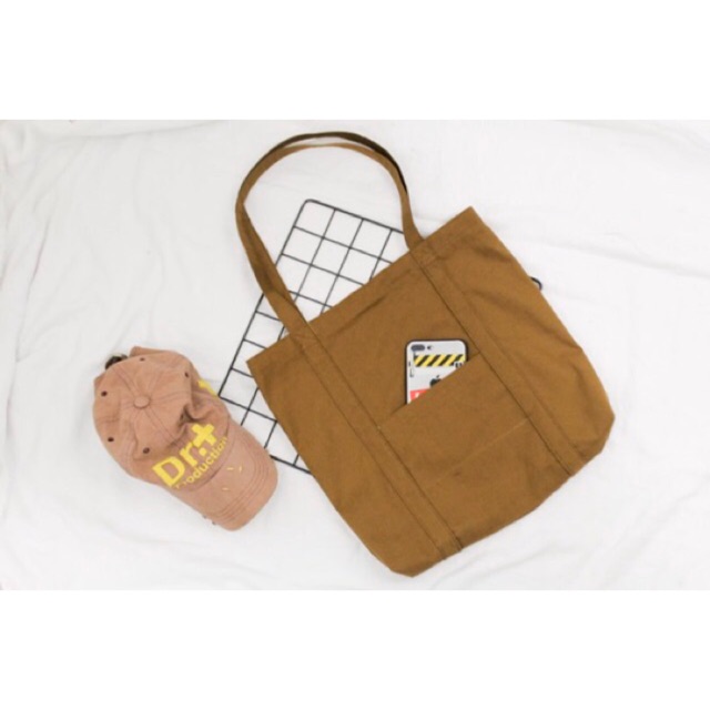 STRAP POCKET ( RESLETING )  (KANVAS TEBAL TOTE BAG )