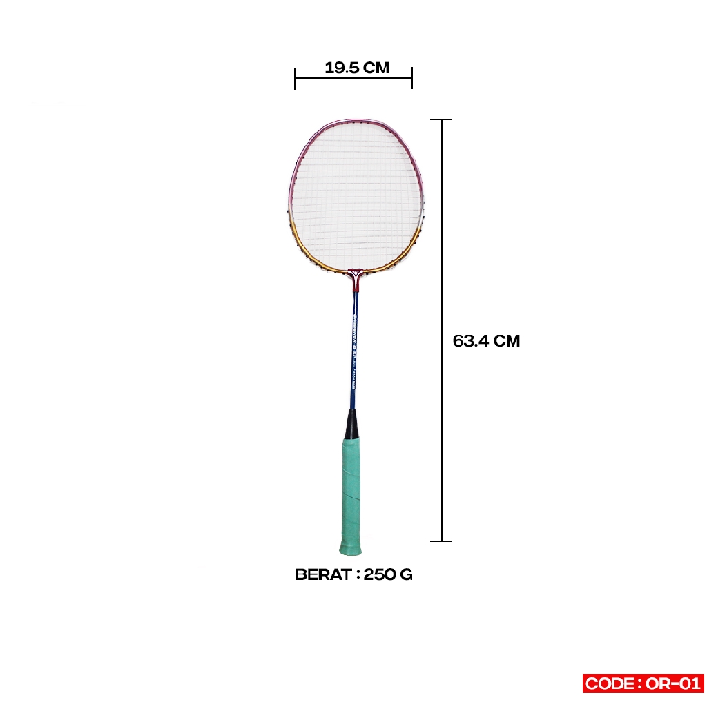 Raket Badminton / Bulutangkis / Anak Isi 2 - Sepasang Murah - Batangan