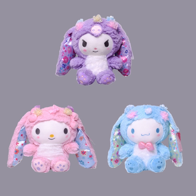 Mainan 10cm/20cm Sanrio Plush Toy My Melody Kuromi Cinnamoroll Plush Toy Keychain Pendant Decor