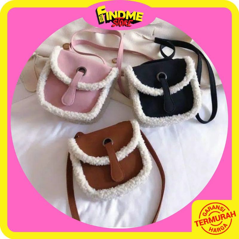 Tas Slempang Wanita Import Tas Cros Body Bulu Import Tas Fashion wanita Tas Korea