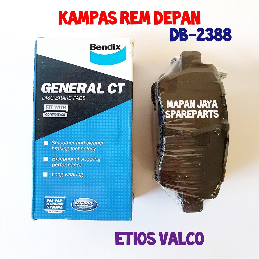 BRAKE PAD BENDIX - KAMPAS REM DEPAN ETIOS VALCO