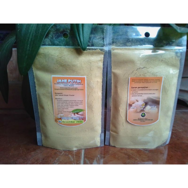 

jahe putih bubuk, jahe putih instan, jahe putih organik
