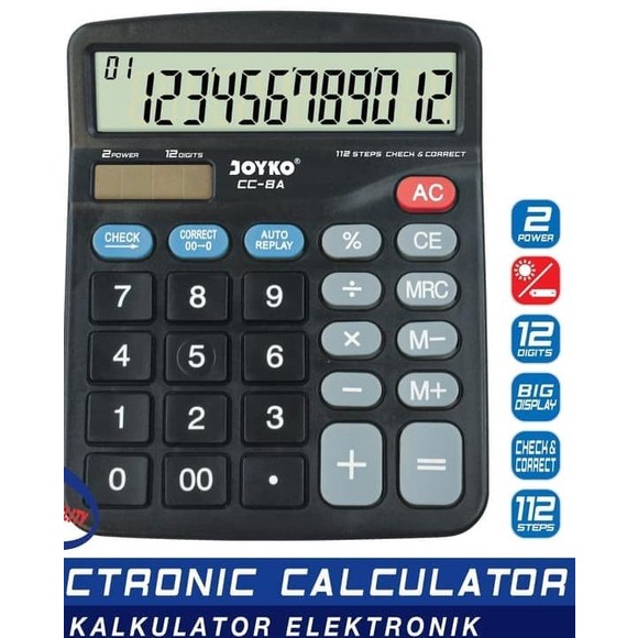 

☋ Calculator / Kalkulator Joyko CC-8A / 12 Digits / Check Correct ♀