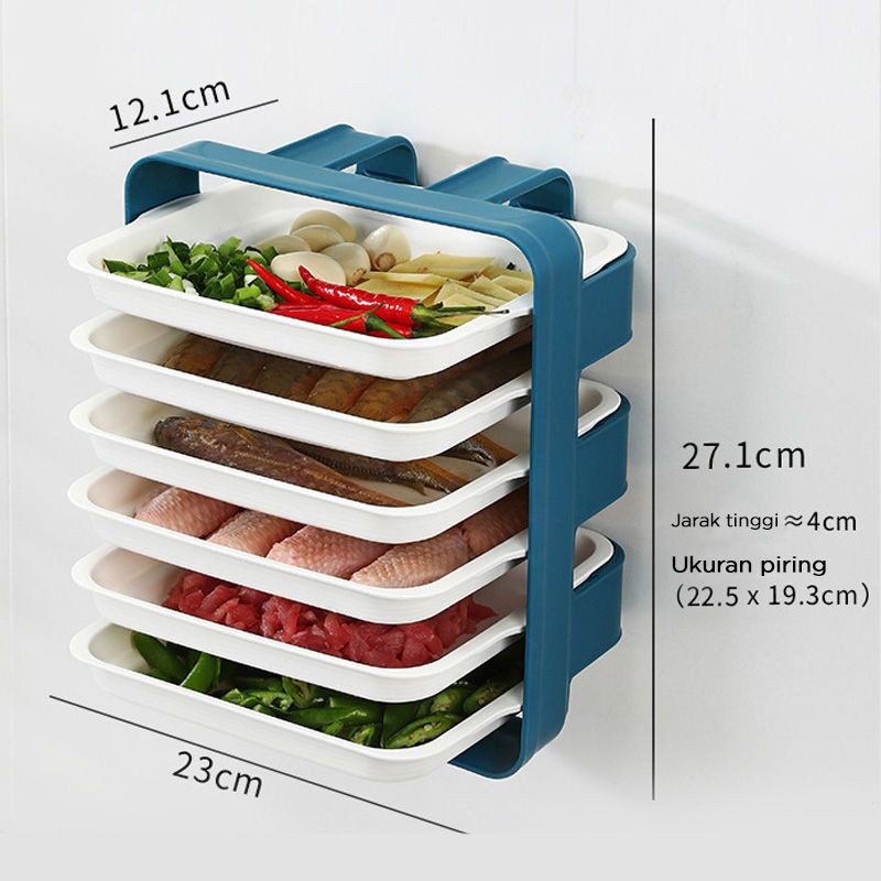 RAK SUSUN PENYIMPANAN SAYUR MASAK 6IN1 TEMPAT PENYIMPANAN BAHAN MASAK RAK SAYUR 6 TINGKAT TERBARU
