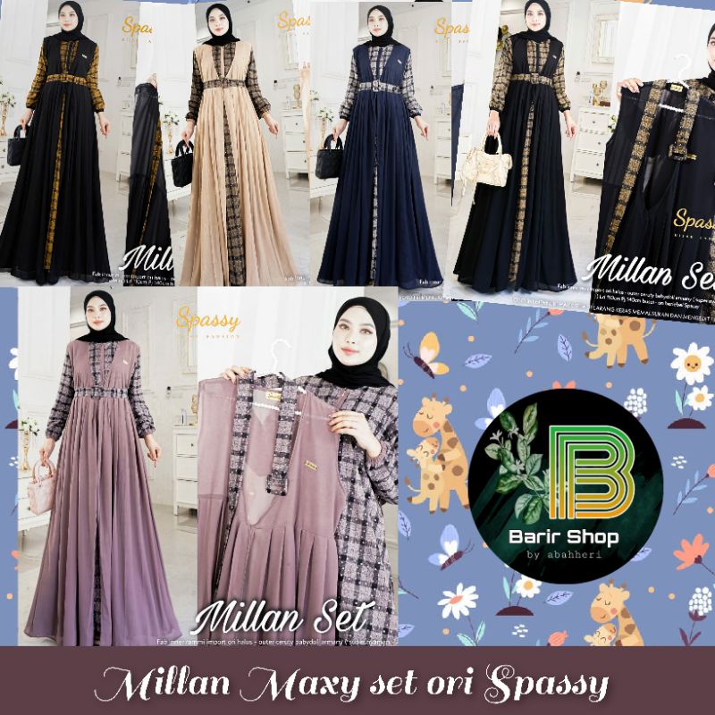 [Ready stok] Ramia + Raffles +  Millan maxy set ori by store spassy / model mirip soraya 4