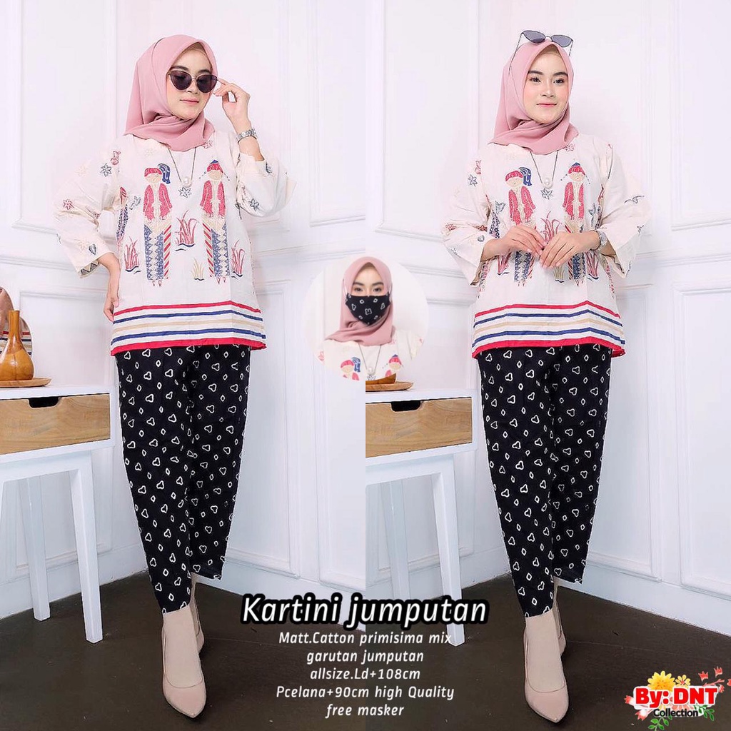 Setelan Katun Batik Motif Simbok terbaru // Set Celana Katun Batik