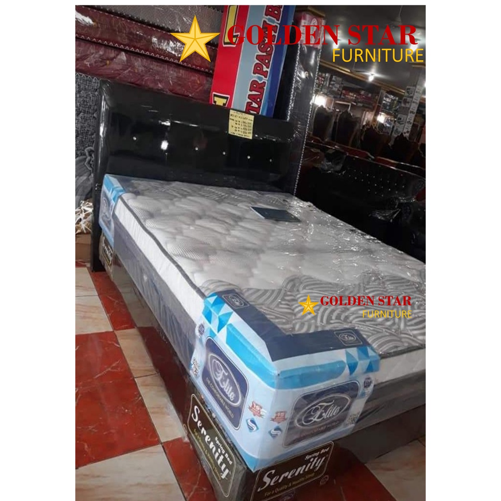 SET Elite Elgrand Headboard Miura Divan Serenity 160 - 180 Springbed