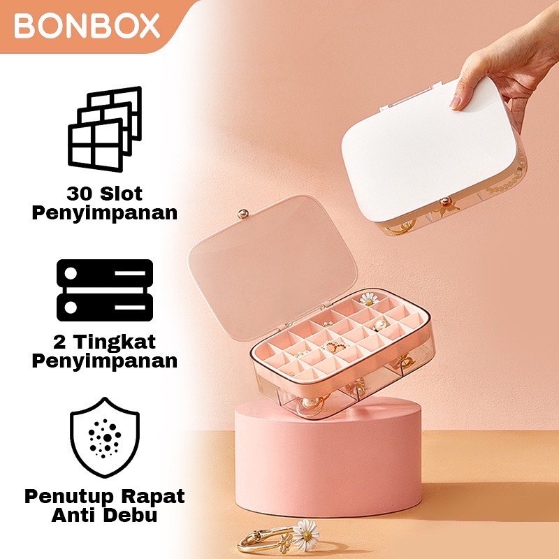 Box perhiasan / Rak perhiasan / tempat perhiasan skat multifungsi