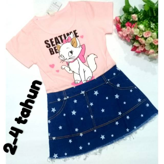 Dress Anak Import / Dress Kitty Levis / Baju Anak Perempuan