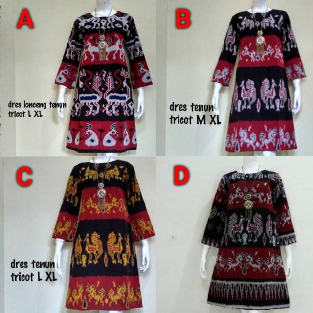 DRESS TENUN ETNIK MOTIF SUMBA