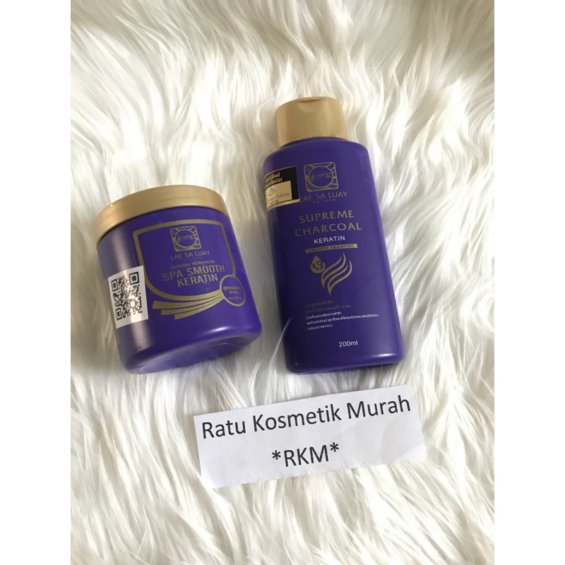 LEA SA LUAY SHAMPO + SPA SMOOTH KERATIN PERAWATAN RAMBUT RUSAK , RONTOK , KETOMBE , BERMINYAK