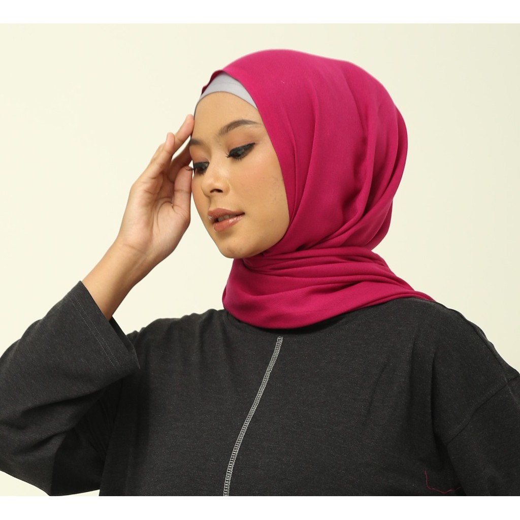 Dauky Hijab Selendang Pashmina Audie  Agnella Polycotton-F audie Merah