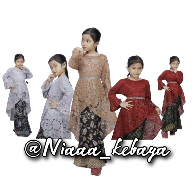 NiaKebaya • SETELAN KEBAYA SYAHRINI ANAK / KEBAYA TUNIK ANAK SD MODERN / KEBAYA ANAK PEREMPUAN CANTI