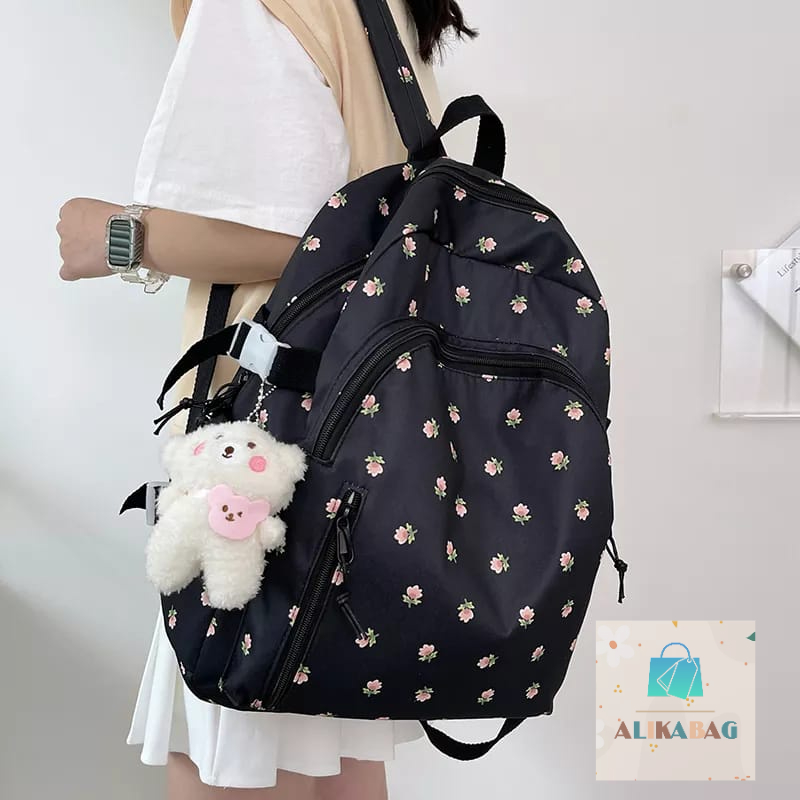 ALIKA BAG - Tas Ransel Anak Perempuan Multifungsi 3in1 Bunga Tulip