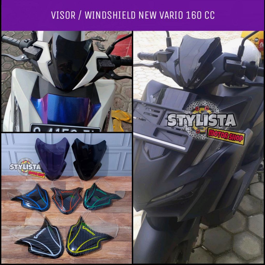 VISOR VARIO 160 CC WINDSHIELD VARIO 160 2022 VISOR NEW VARIO 160 2022 WINDSHIELD HONDA VARIO NEW 160