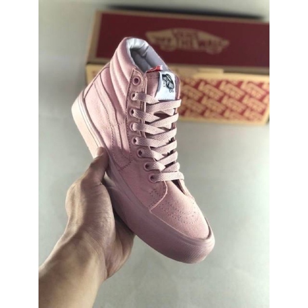 Sepatu Vans sk8-hi all peach salmon pink sepatu wanita shoes sneakers