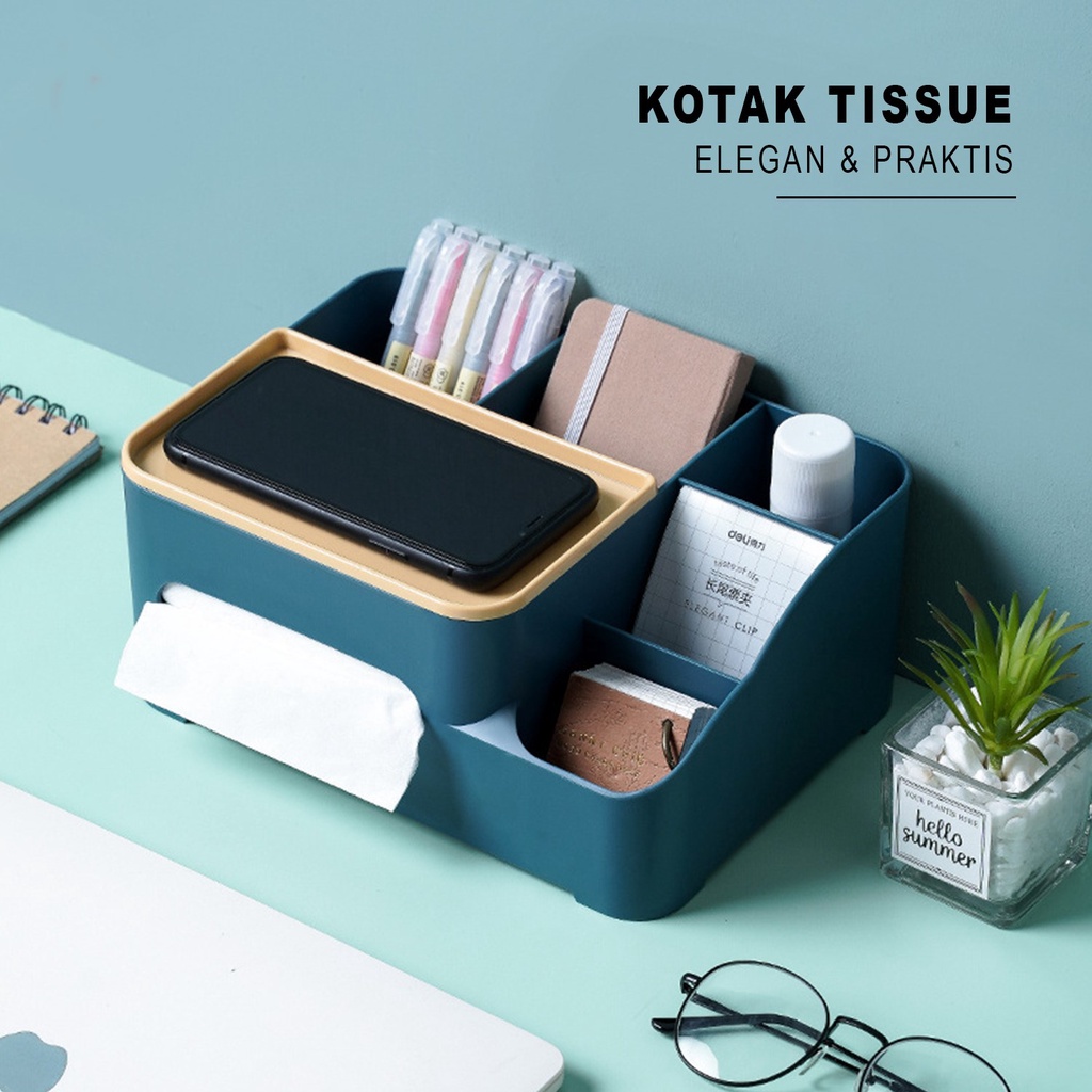 HomiHomi Kotak Tissue Unik Serbaguna Box Storage Plastik Decorative KT003