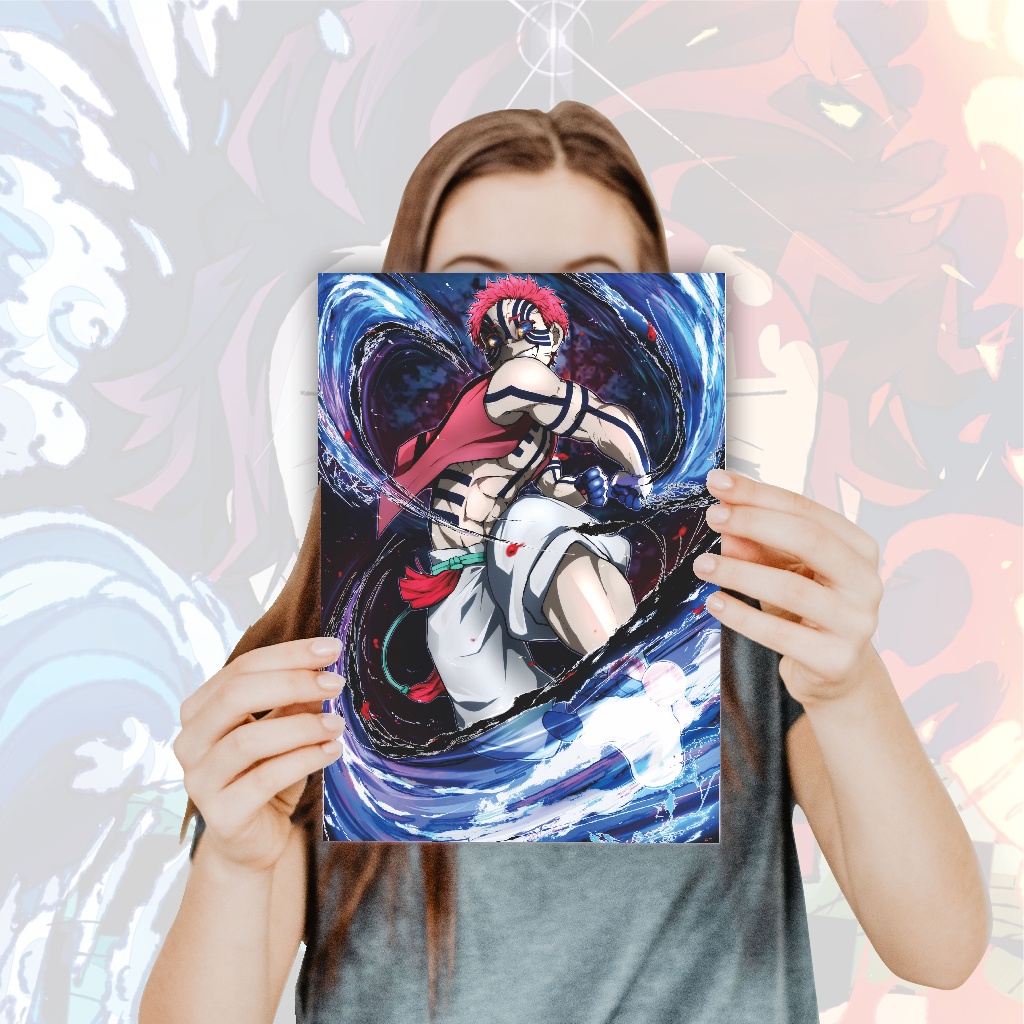 Poster Anime Kimetsu no Yaiba Demon Slayer Nezuko Tanjiro Zenitsu Giyuu Tomioka Inosuke - Size A4+-5