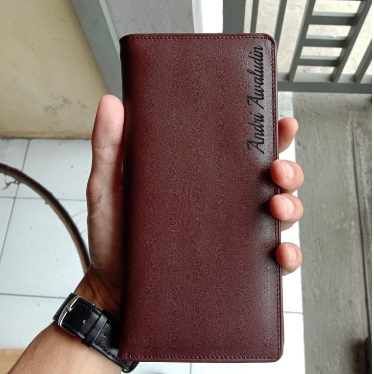 Dompet Kulit Pria / Wanita Panjang Original Kulit Sapi Asli Garut