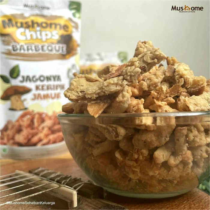 

Mushome Keripik Jamur Tiram Mushroom Chips Crispy