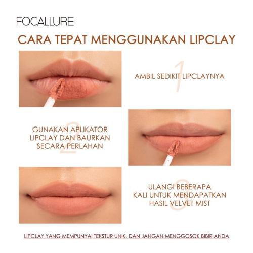 FOCALLURE Lipstik Cream Velvet-Mist Matte Lip Clay- Kosmetik Bibir